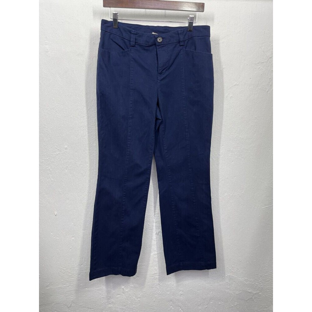 DULUTH TRADING CO WOMENS BLUE PANTS STRAIGHT LEG WITH SEAM SIZE 8 X 31